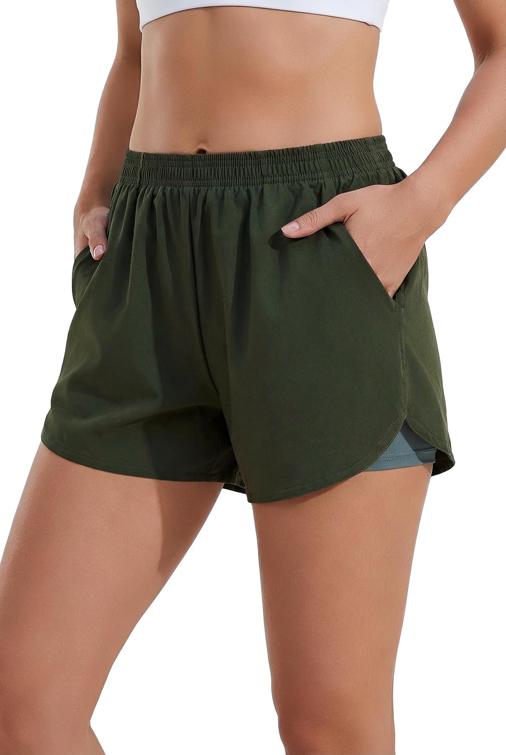Thumbnail 6 de Ekouaer Pantaloncini da Bagno Donna con Boxer Interno – design a doppio strato, Tasche e spacchi laterali