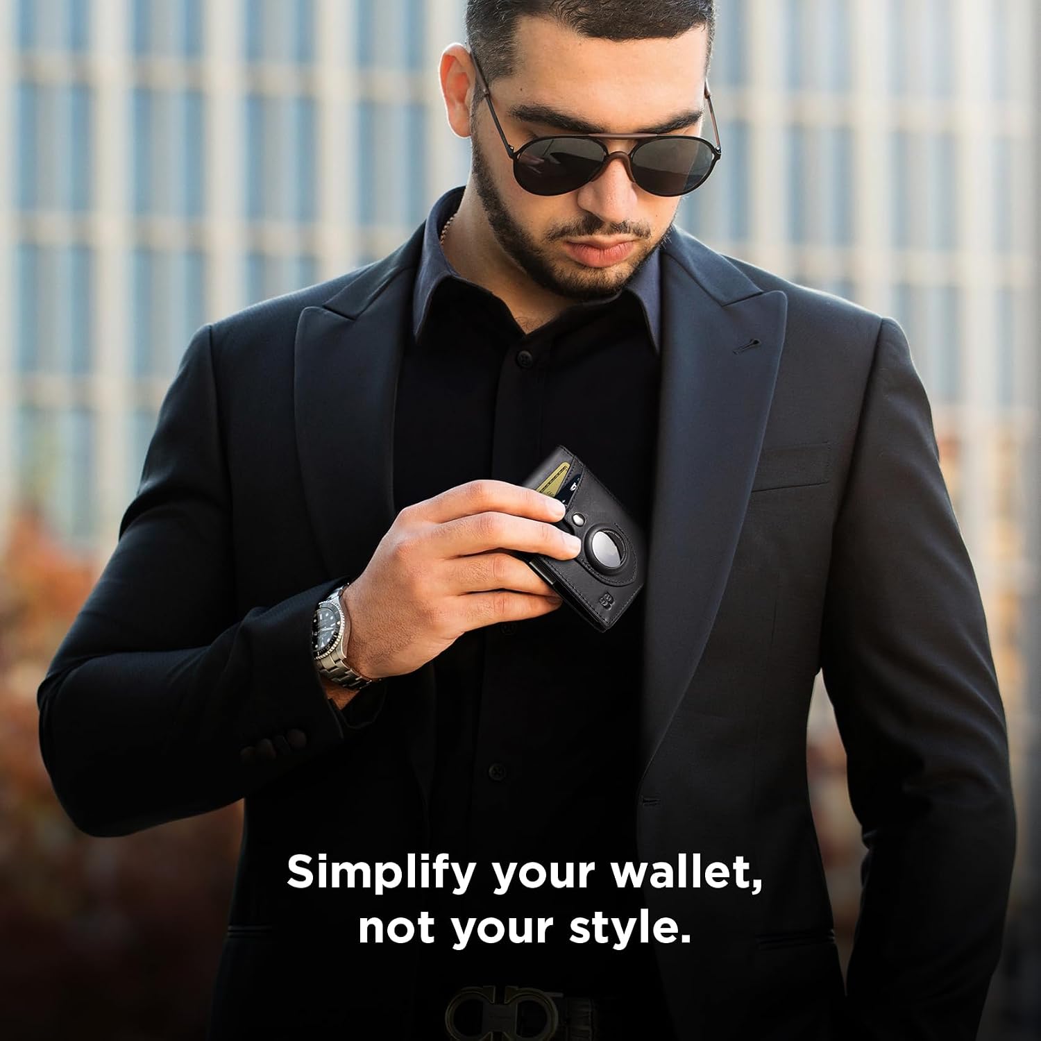 Thumbnail 1 de SERMAN BRANDS Money Clip Wallet 11 slots
