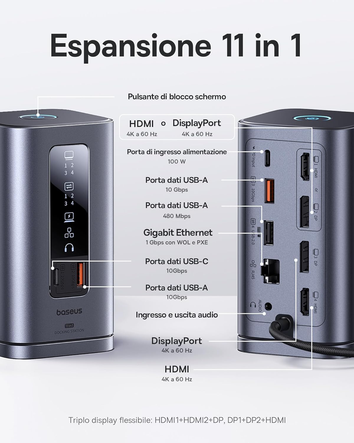 Thumbnail 1 de Baseus Docking Station 11 in 1 100 W