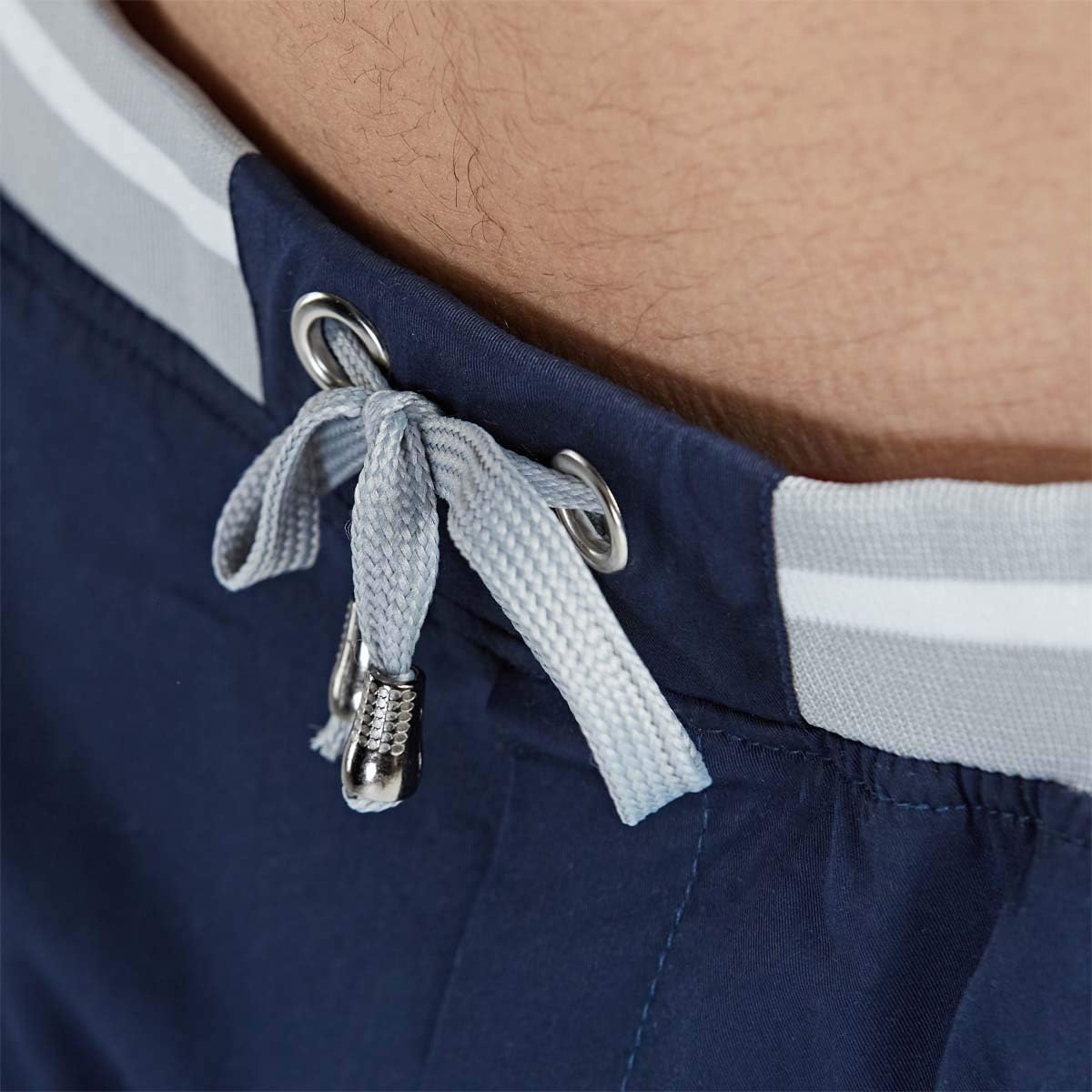 Detalle de JustSun Kurze Hosen Herren Shorts Chino Baumwolle mit Tunnelzug – Sommerfreizeit