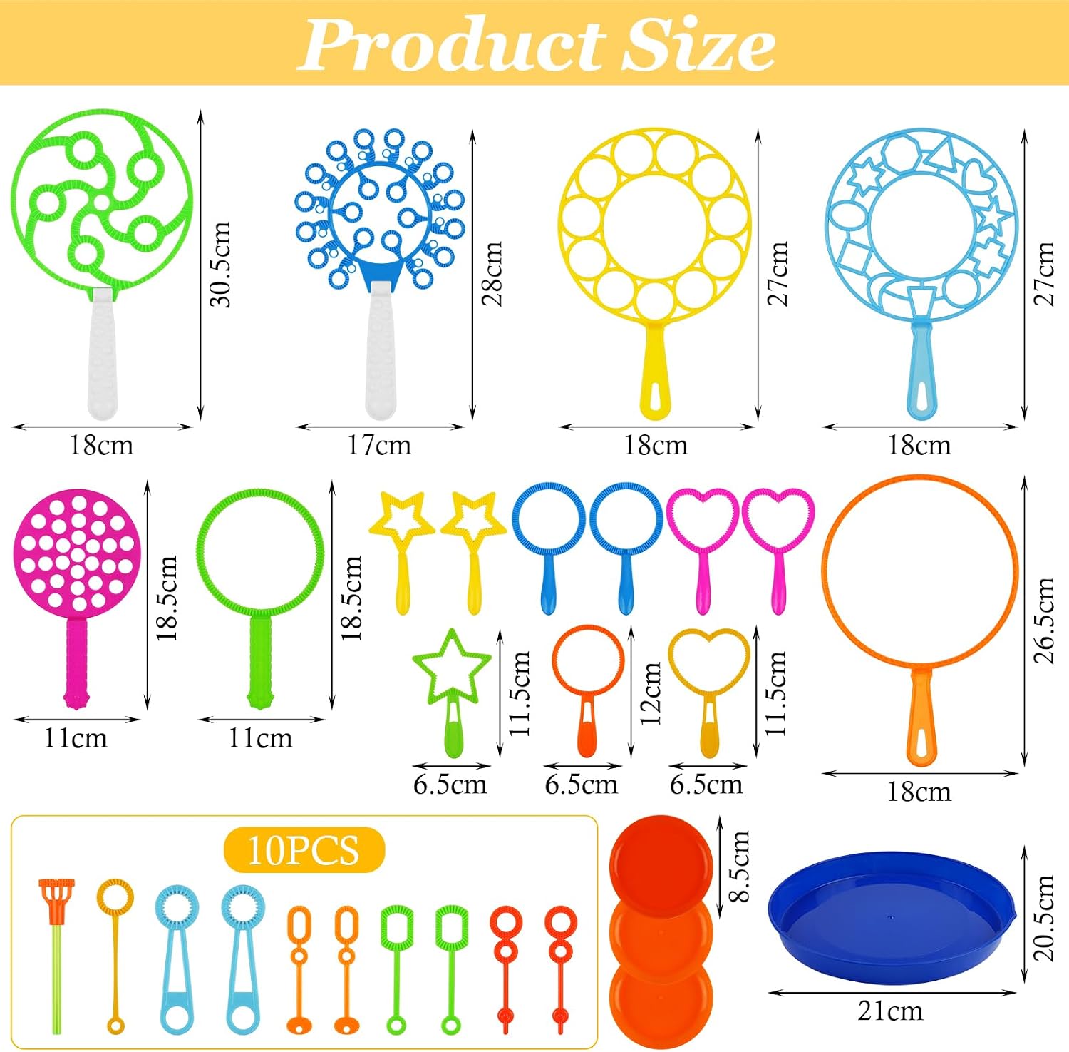 Detalle 2 de OSDUE Bubble Wands Set for Kids – 30 Piece Giant Bubbles Kit