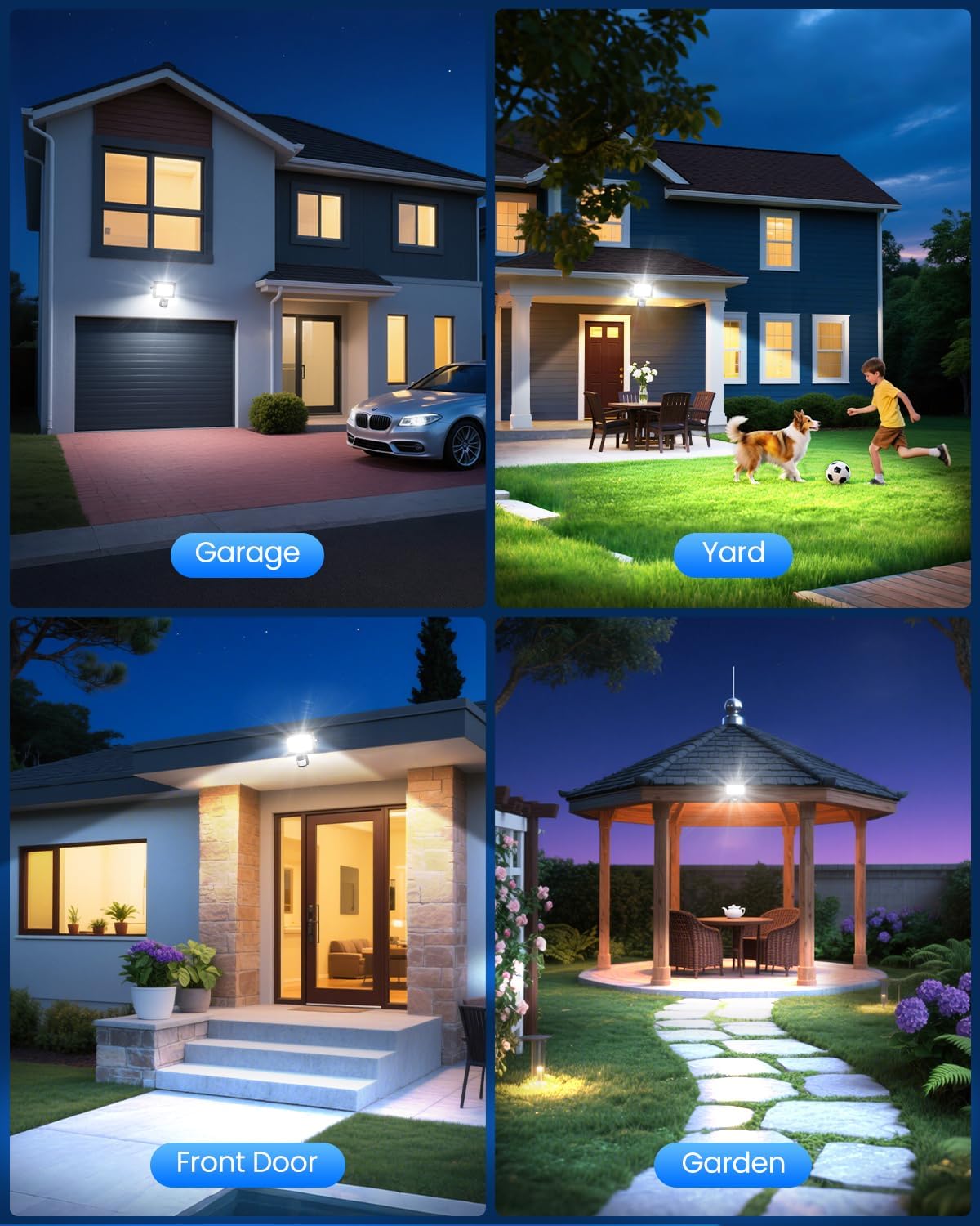 Thumbnail 6 de LINKE Linke 60W Outdoor Security Lights (PIR Motion Sensor) – 2 Pack, 5200LM 6500K IP66