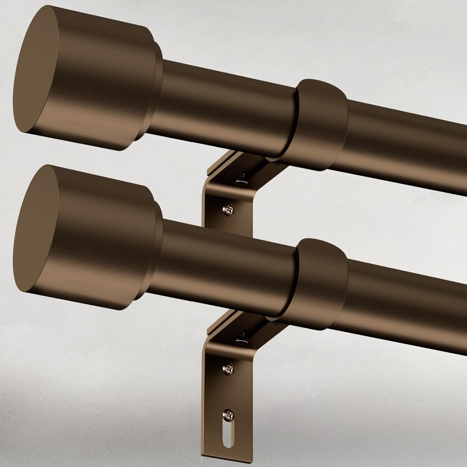 Thumbnail 6 de GEEBOBO 2-Pack Gold Adjustable Curtain Rods (66–120 inch) for Wall Mount Windows