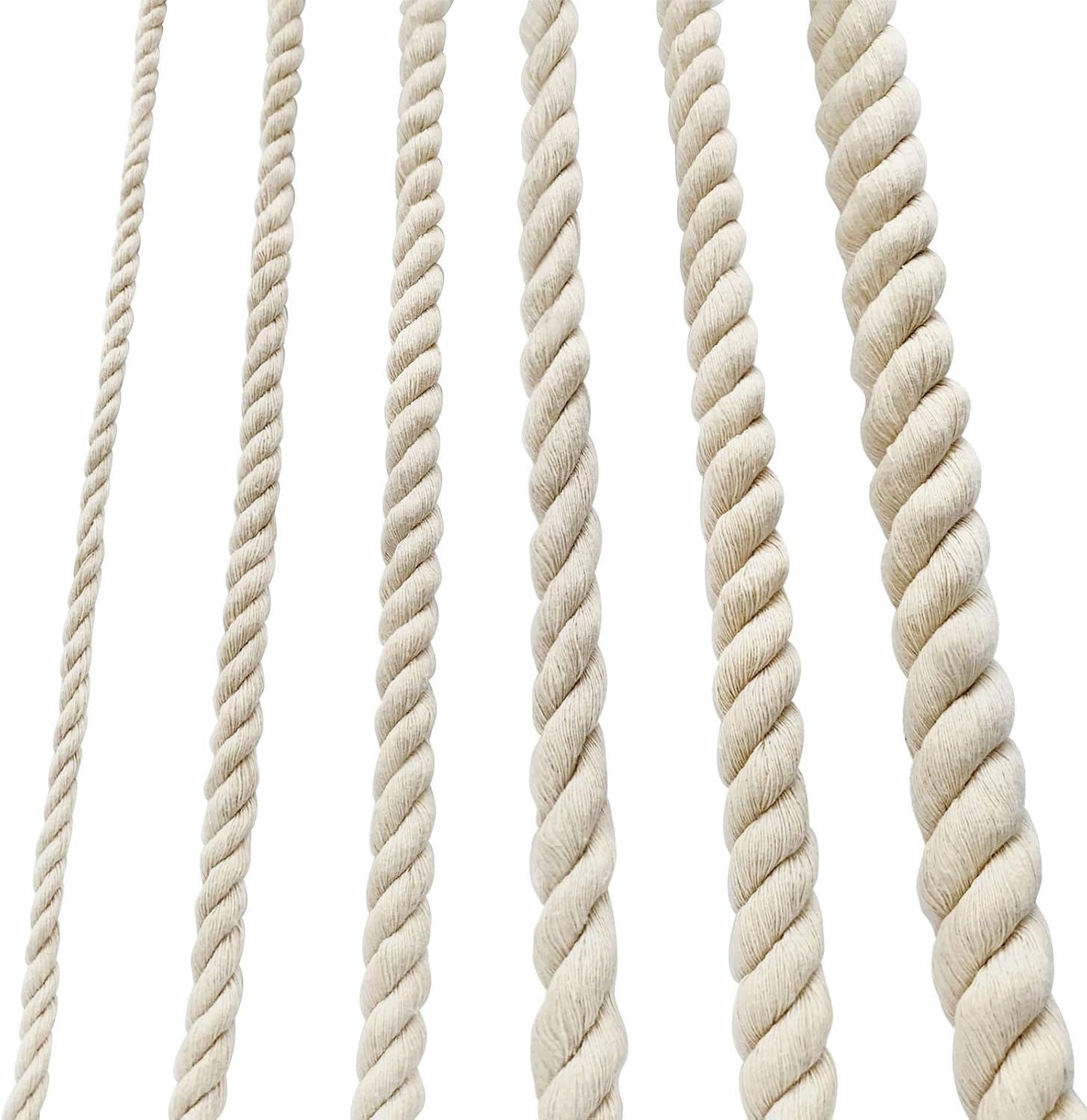 Thumbnail 5 de Nissary 4mm Thick White Cotton Rope (25m) for macramé, plant hangers and DIY crafts