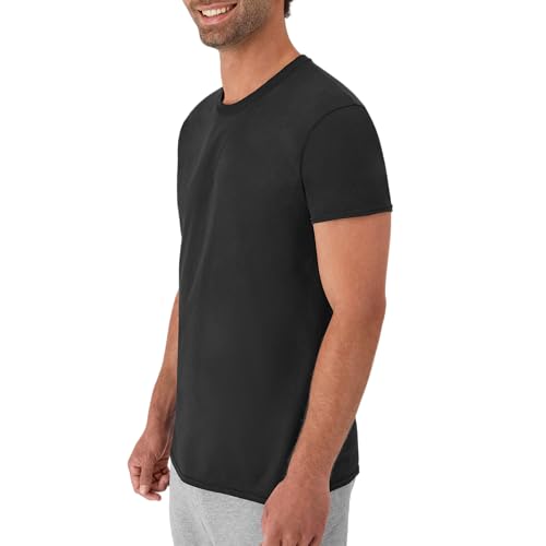 Detalle de Hanes Men's Cotton Moisture-Wicking Crew Tee Undershirts — 6 Pack (X-Large US)