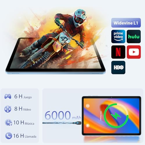Detalle de Mentume Tablet 10 Pulgadas Android 15 con Funda, Ratón y Teclado, 24 GB RAM + 128 GB ROM + 1 TB TF