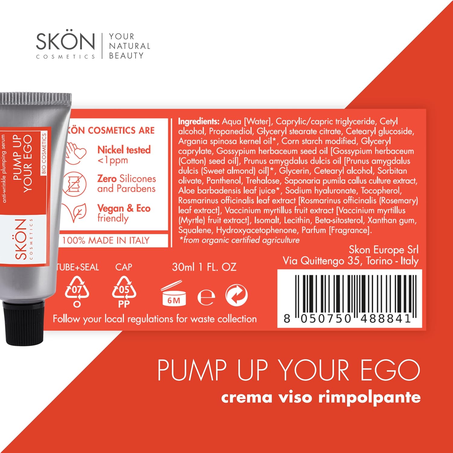 Thumbnail 5 de Skön Pump Up Your Ego: Siero Viso Antirughe con Acido Ialuronico e Mirtillo Nero (30 ml)