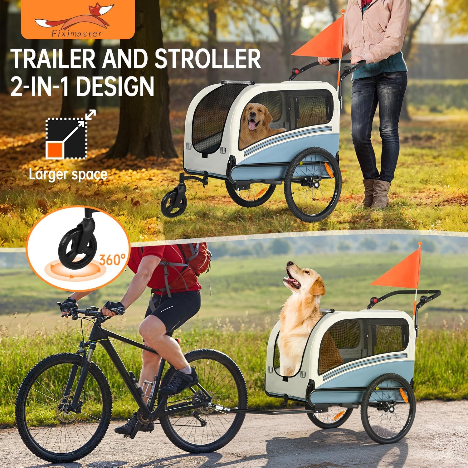 Thumbnail 5 de Fiximaster Fiximaster 2-in-1 Fahrradanhänger 50 kg