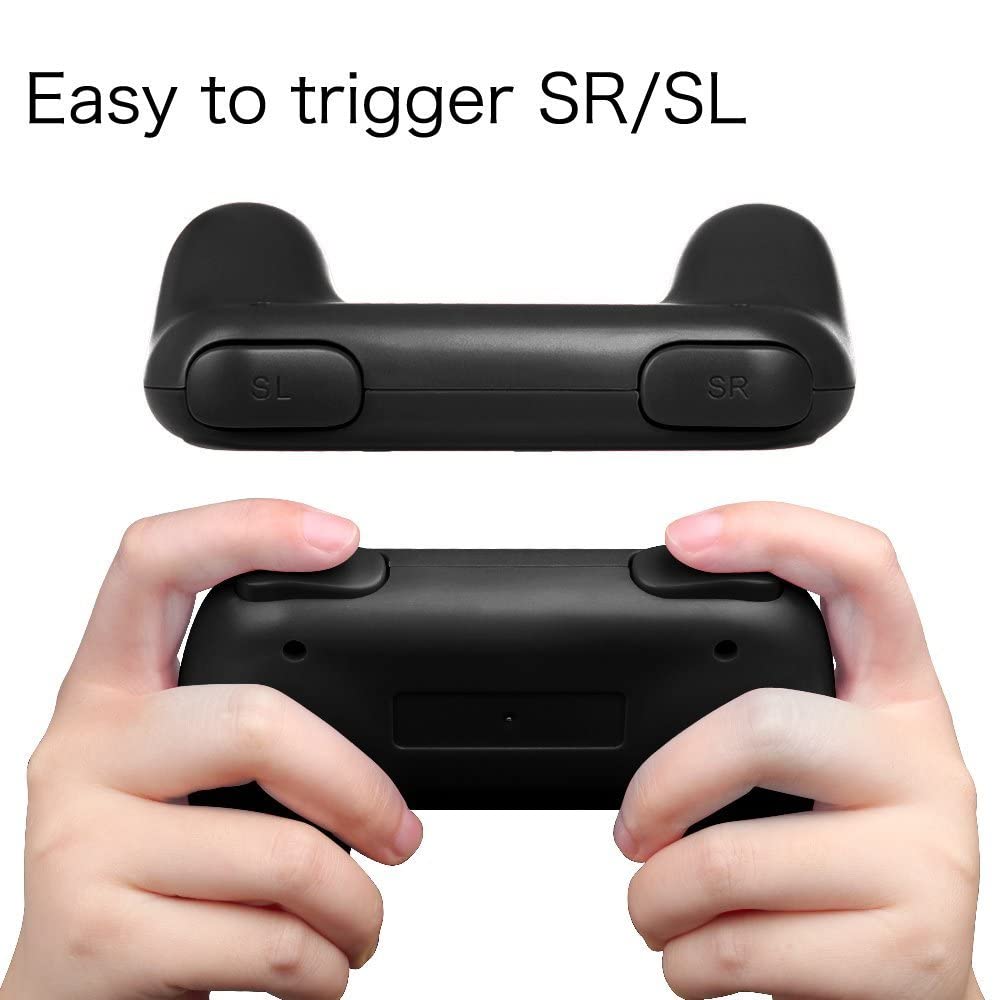 Detalle 2 de FINTIE Grip-Kit für Joy-Con (kompatibel mit Switch/Switch OLED) – 2 Stück, ergonomische Griffe in Schwarz