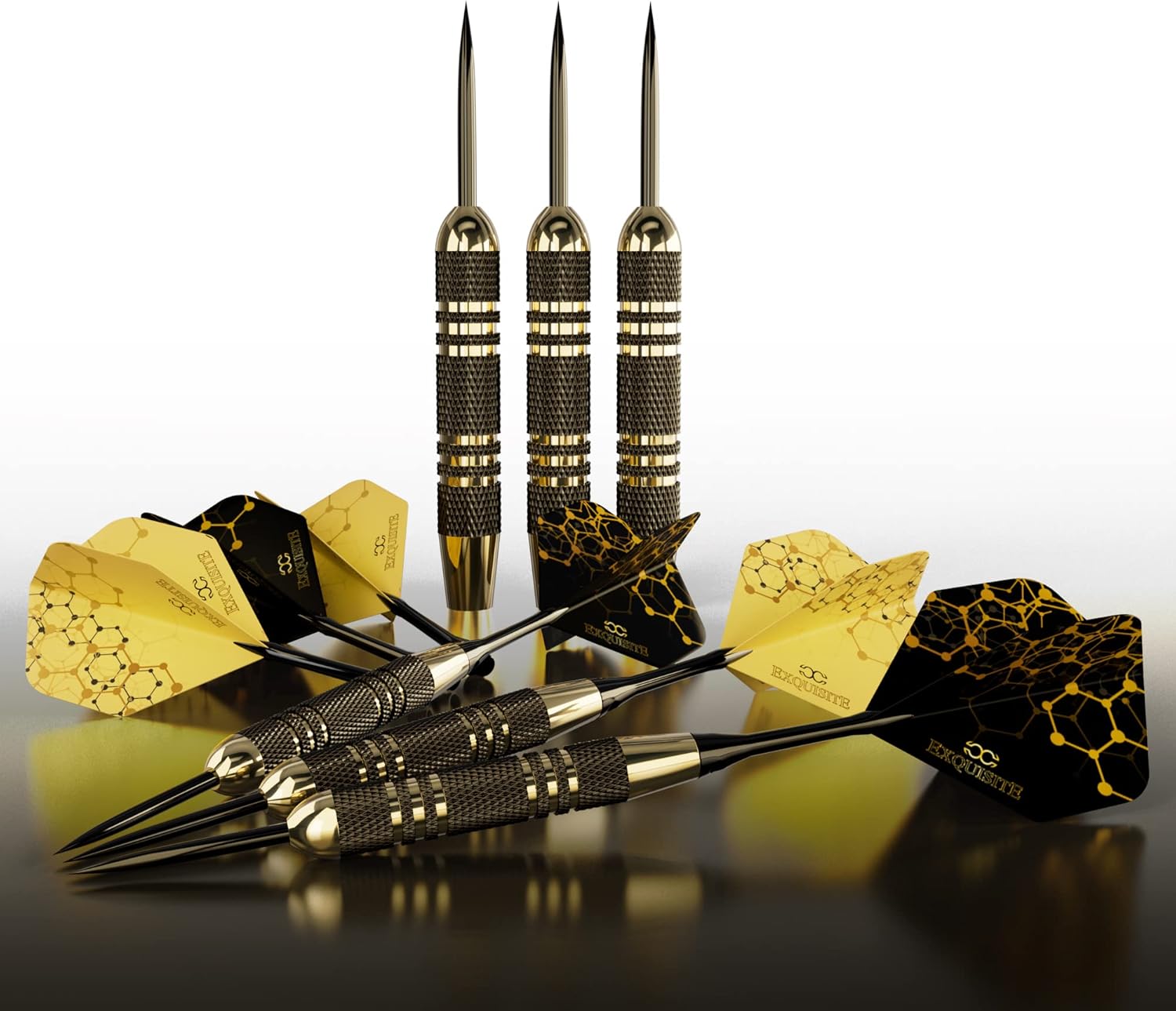 Thumbnail 1 de CC-Exquisite Premium Steel Tip Darts Set with Brass Barrels and Customizable Shafts