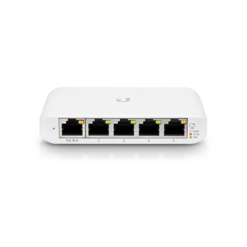 Detalle de Ubiquiti USW-Flex-Mini: Switch gestionado de 5 puertos Gigabit con PoE (1 puerto PoE)