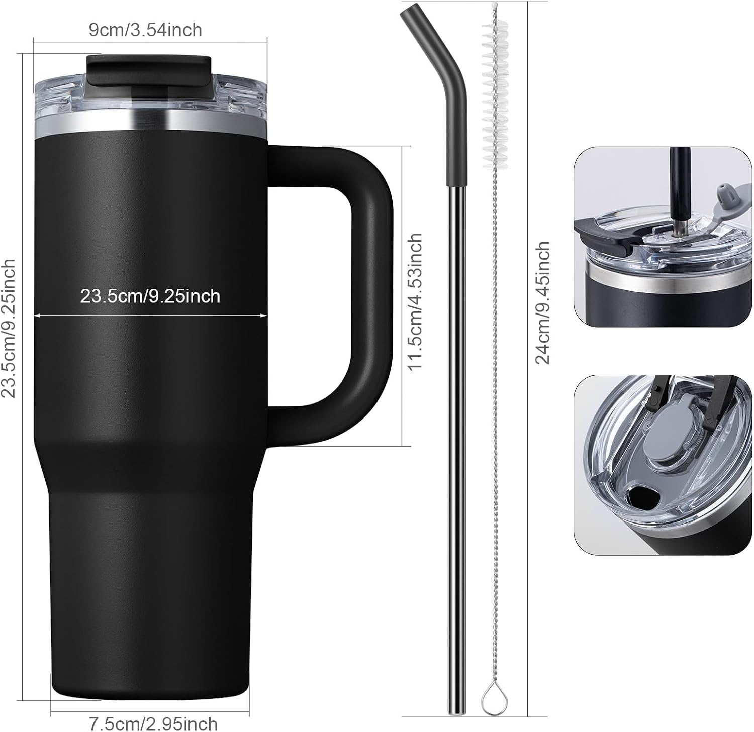 Thumbnail 1 de Homealexa Insulated Tumbler 900ml/30oz with Double Wall Vacuum Insulation, Purple