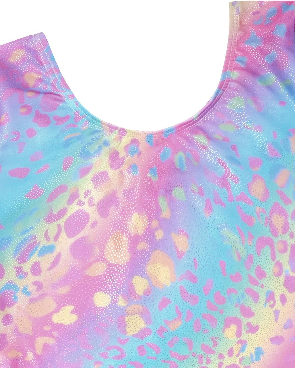 Thumbnail 2 de JiAmy Girls’ Sparkly Long-Sleeve Gymnastics Leotard with Shorts, Ages 3–12