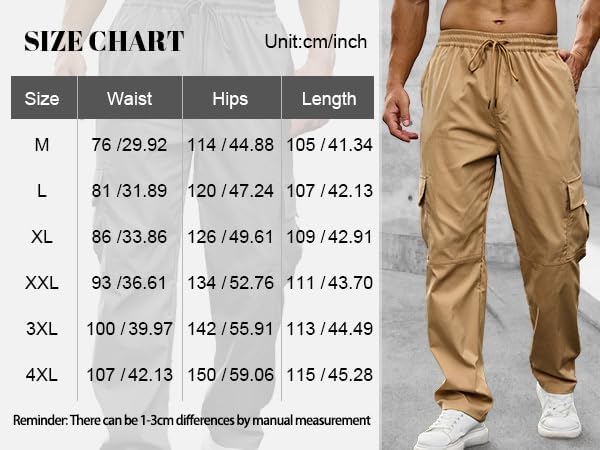 Detalle 2 de CTU CTCM2512019 Men's Cargo Work Trousers, Lightweight Stretch Joggers
