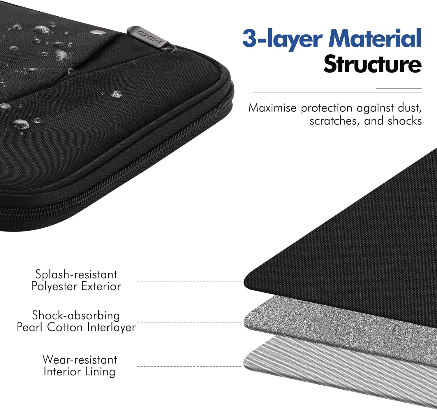 Thumbnail 3 de MoKo 9-11 Inch Tablet Sleeve Carrying Case with Handle – Padded Protection for 11" Tablets