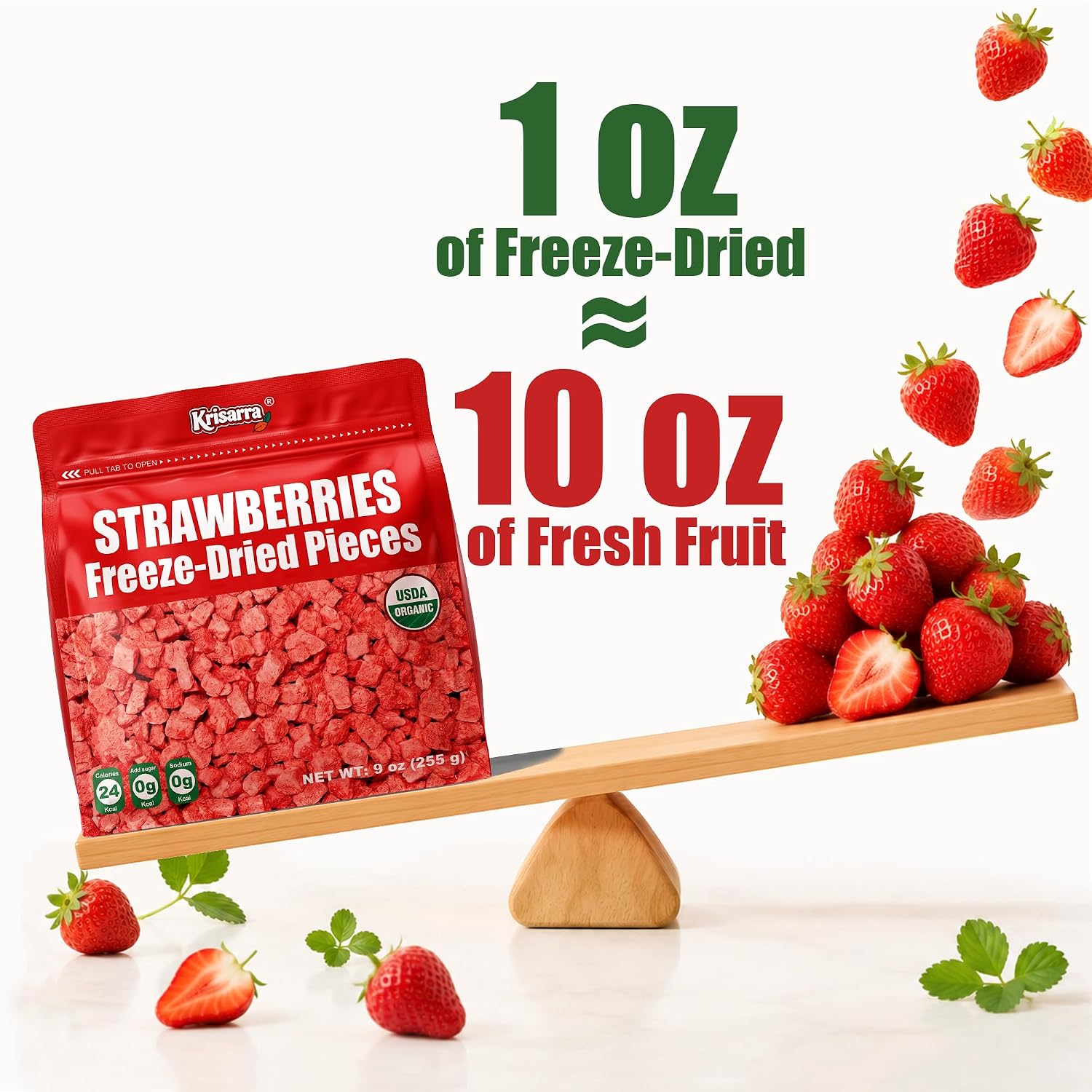 Thumbnail 6 de Freeze-Dried Strawberry Pieces, 9 oz