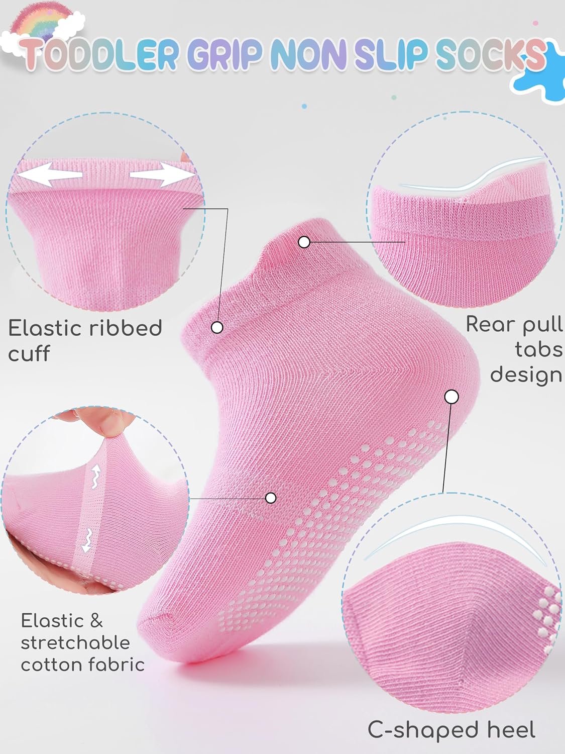 Detalle de Aroveea Baby Toddler Socks 12 Pack