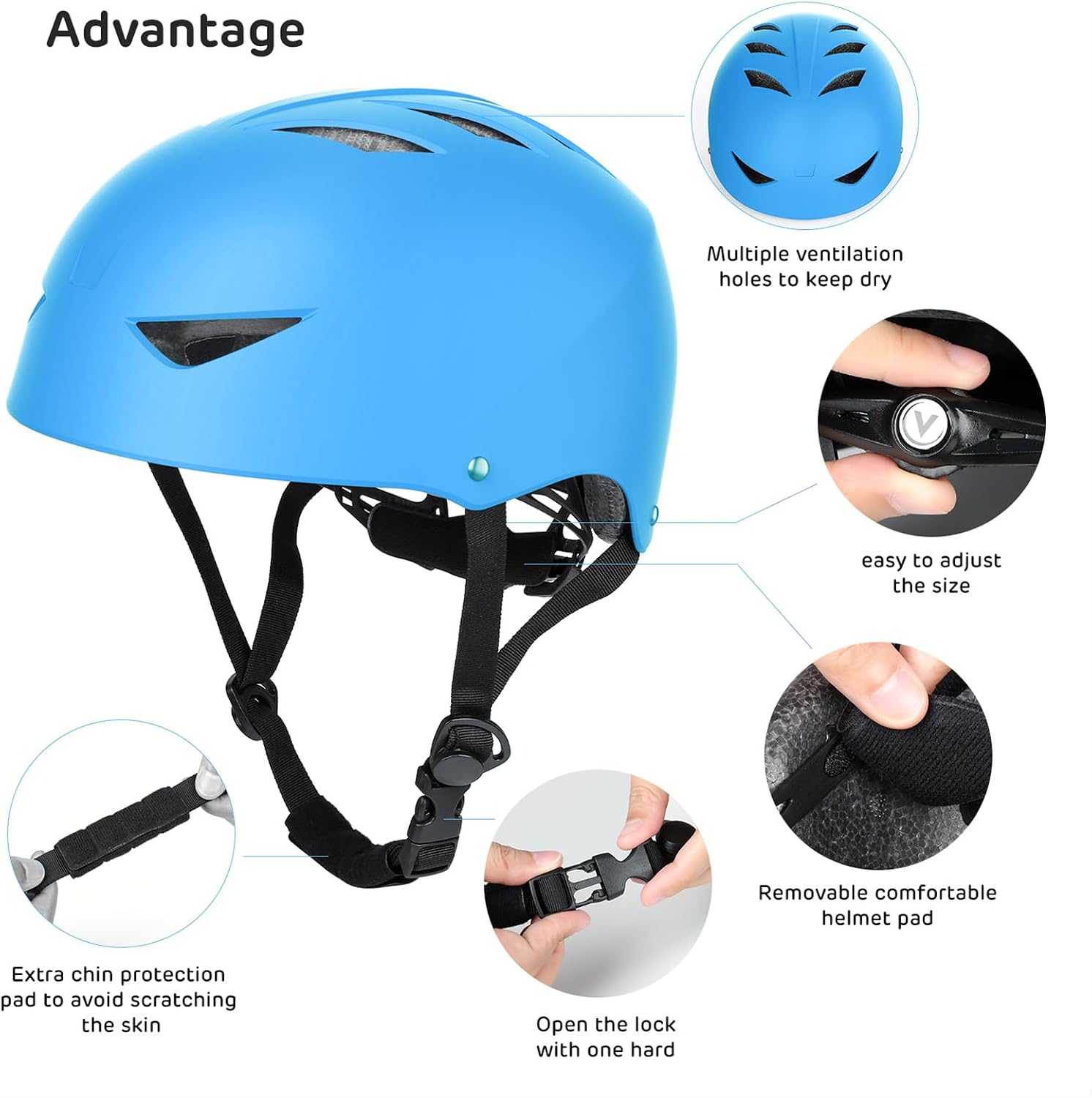 Detalle 2 de ValueTalks Kids Helmet and Pads Set Age 5-12