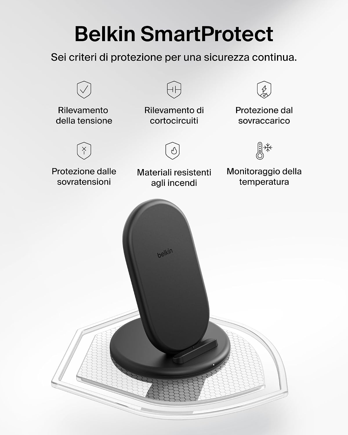 Thumbnail 4 de Belkin BoostCharge Caricatore Wireless con Supporto
