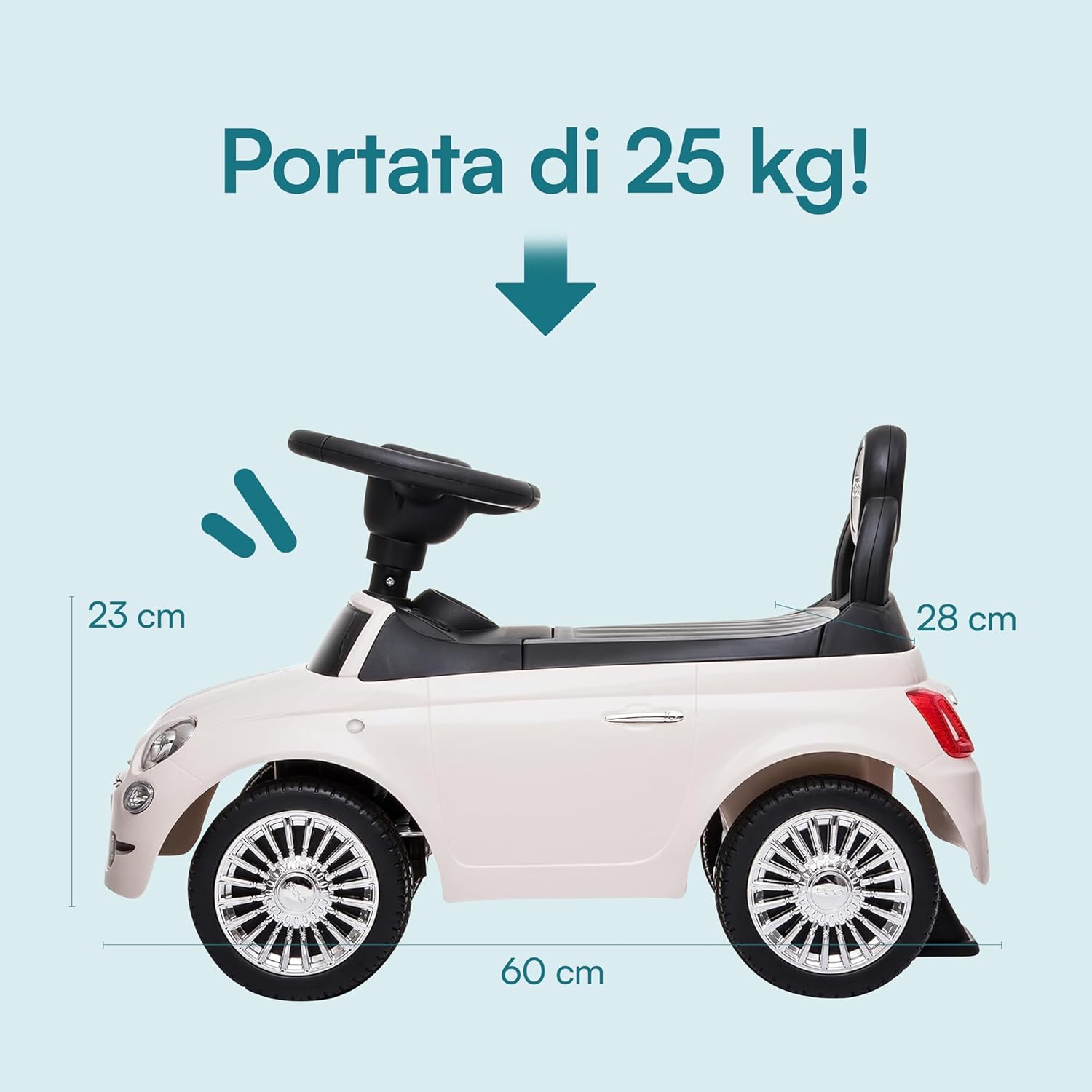Thumbnail 6 de Baroni Toys Fiat 500 Cavalcabile per bambini