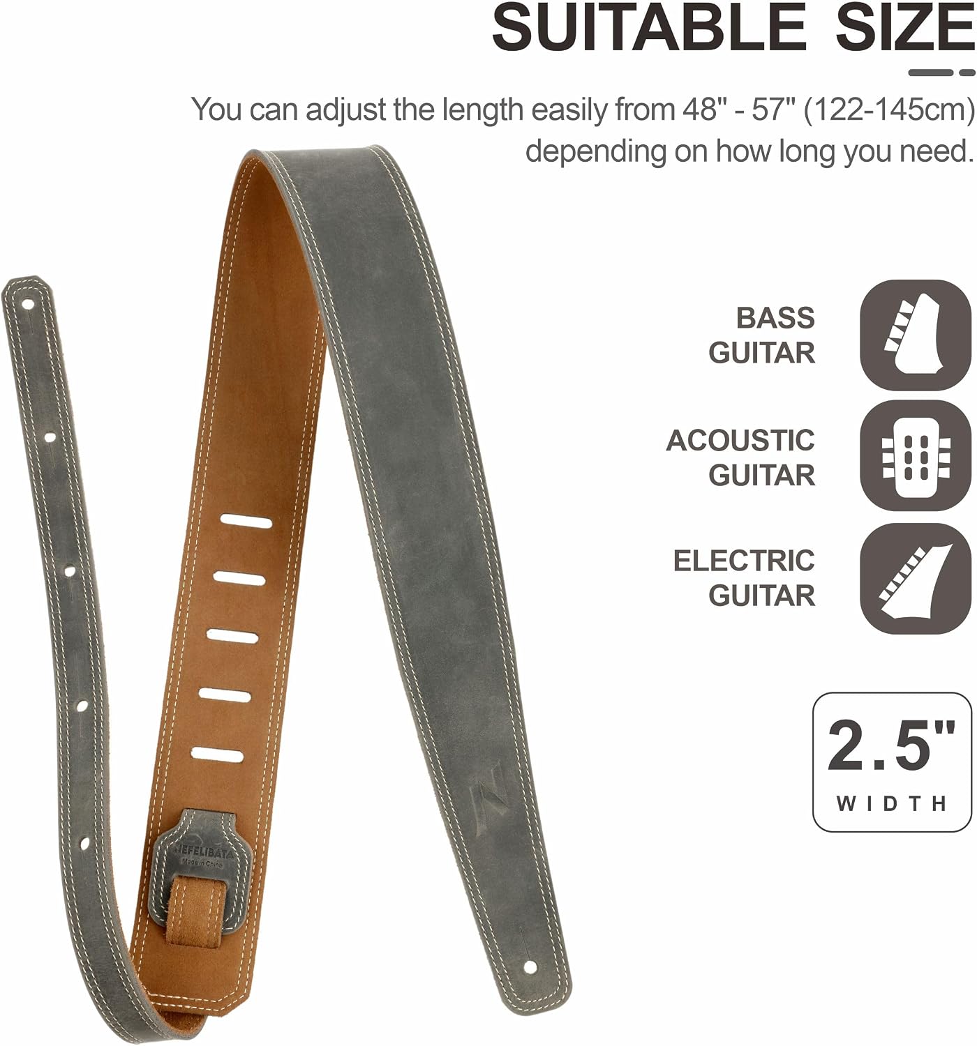 Thumbnail 5 de Nefelibata Gitarrengurt 2,5" breit
