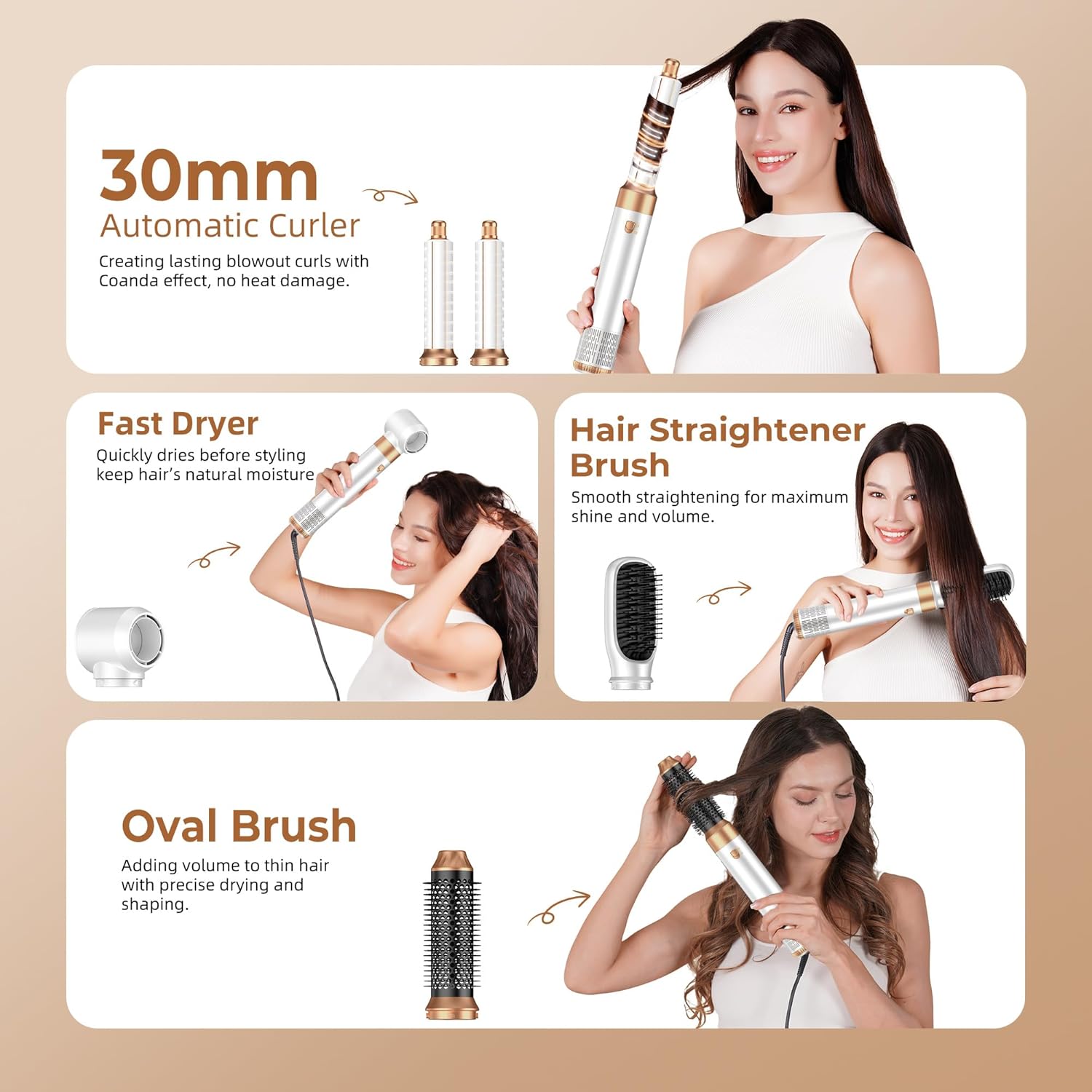 Thumbnail 1 de UKLISS Air Styler 5 in 1 Hair Styler Set 1000W: A versatile at‑home styling system