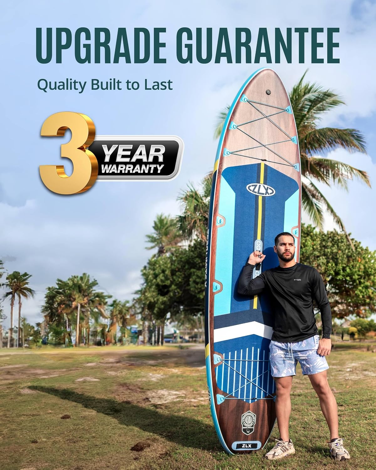Detalle de ZLX 11'6" x 35" Inflatable Paddle Board — Extra-W Wide Stability for All Skill Levels