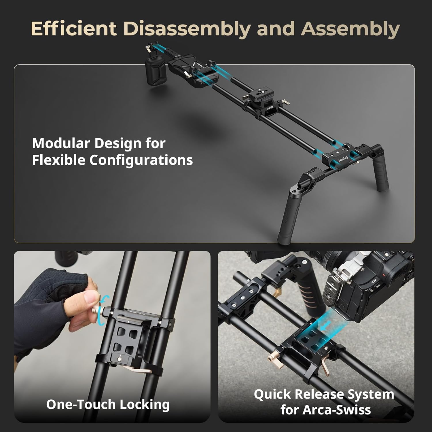 Thumbnail 5 de SMALLRIG 4480 Shoulder Rig Kit with dual handles 🎥