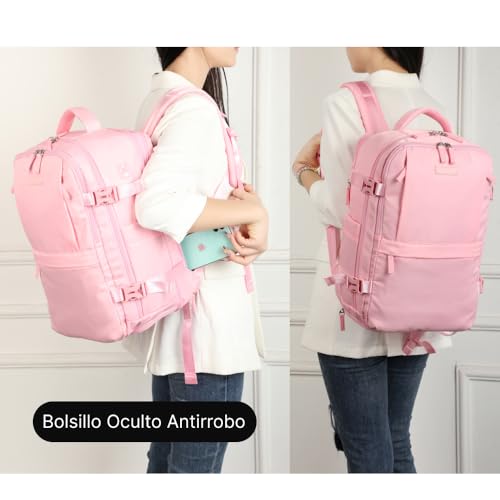 Thumbnail 5 de 1990s Mochila cabina expandible Rosa 25L