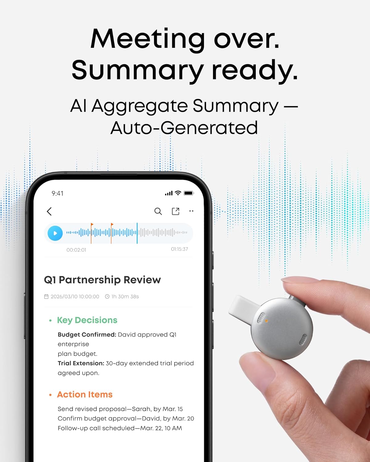 Thumbnail 5 de soundcore Work AI Voice Recorder 6-Month 🎙