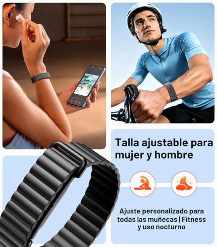 Detalle de TiMOVO Sport: Correa Magnética de Silicona para Fitbit Air, comodidad y ajuste diario