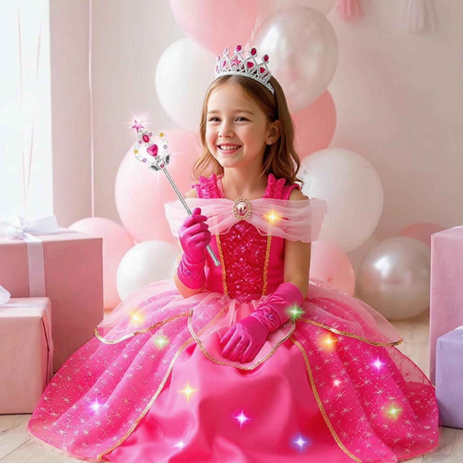 Thumbnail 4 de MELAND Princess Sleeping Light Up Dress 3-10 yrs