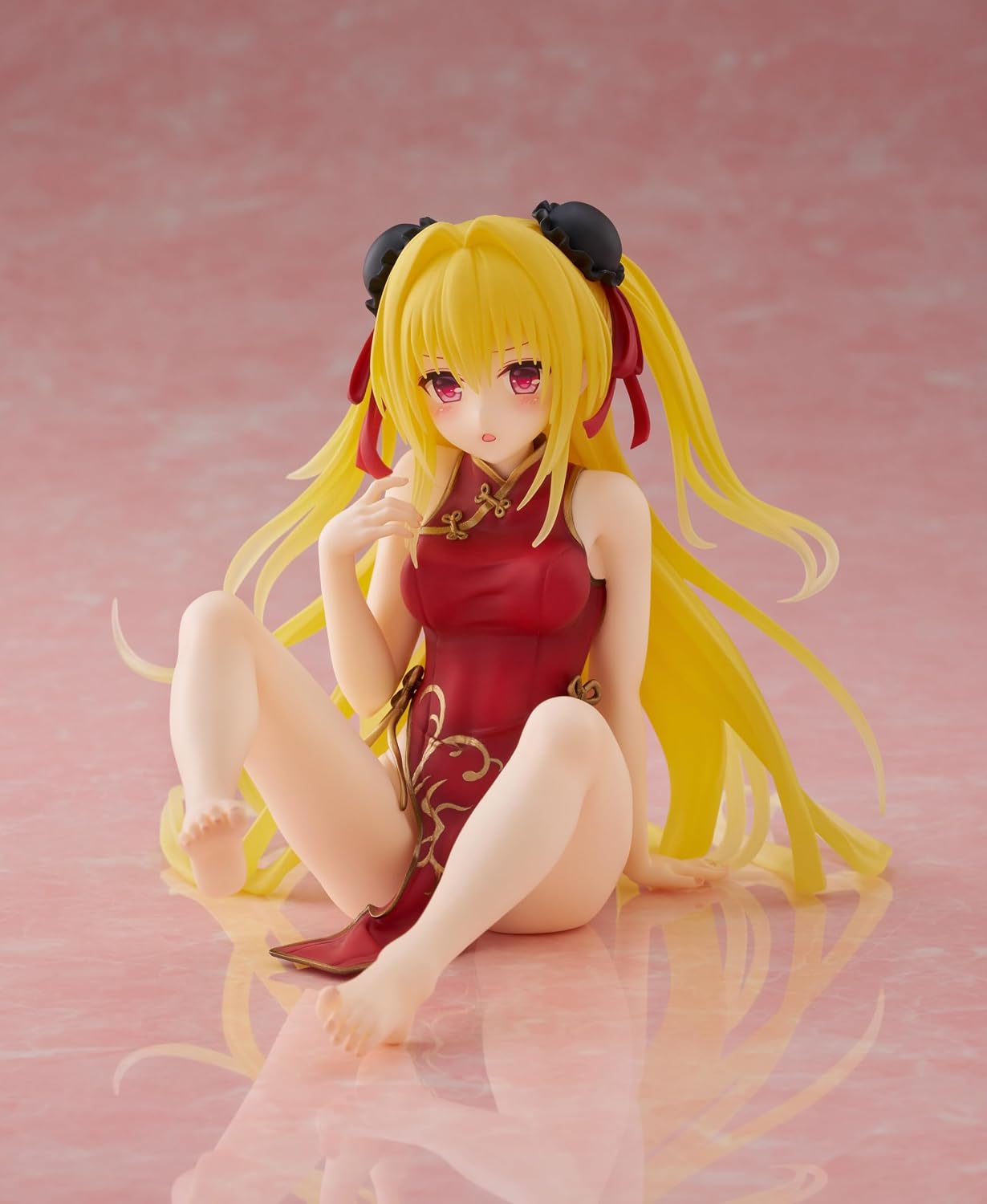 Detalle de TAITO To LOVE-Ru Darkness Desktop Cute Figure – Golden Darkness (Chinese Dress Ver.), figurka PVC