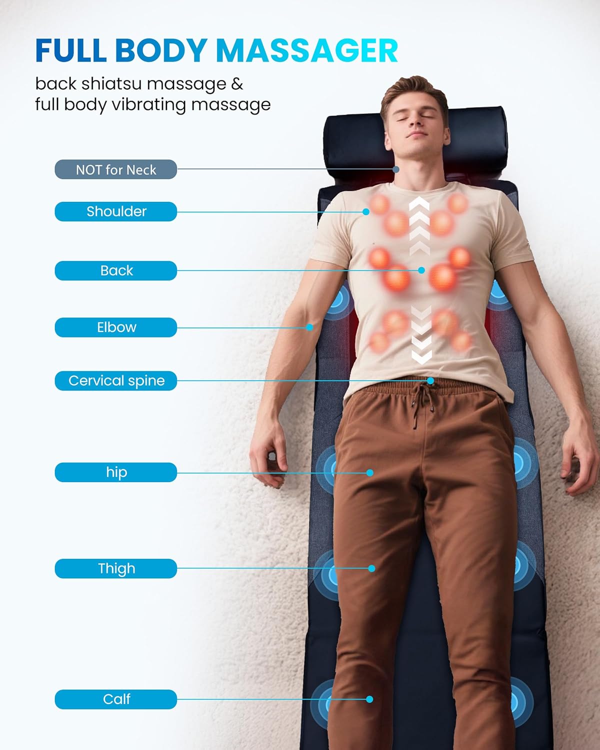 Detalle 2 de COMFIER FSA Full Body Massage Mat with Heat