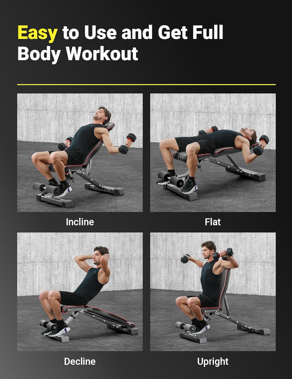 Thumbnail 5 de Yoleo Adjustable Weight Bench 660LB