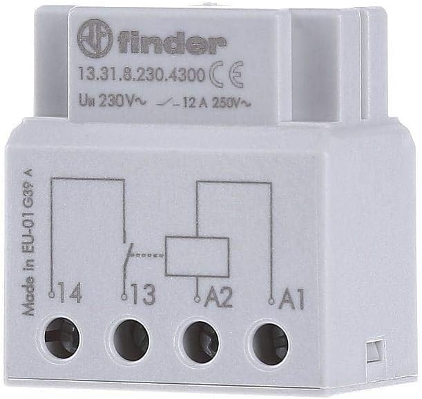 Thumbnail 1 de Finder 133182304300PAS – Relais à encastrer dans boîte, 1 NO, 230 Vac, 12 A (sous 250 Vac)