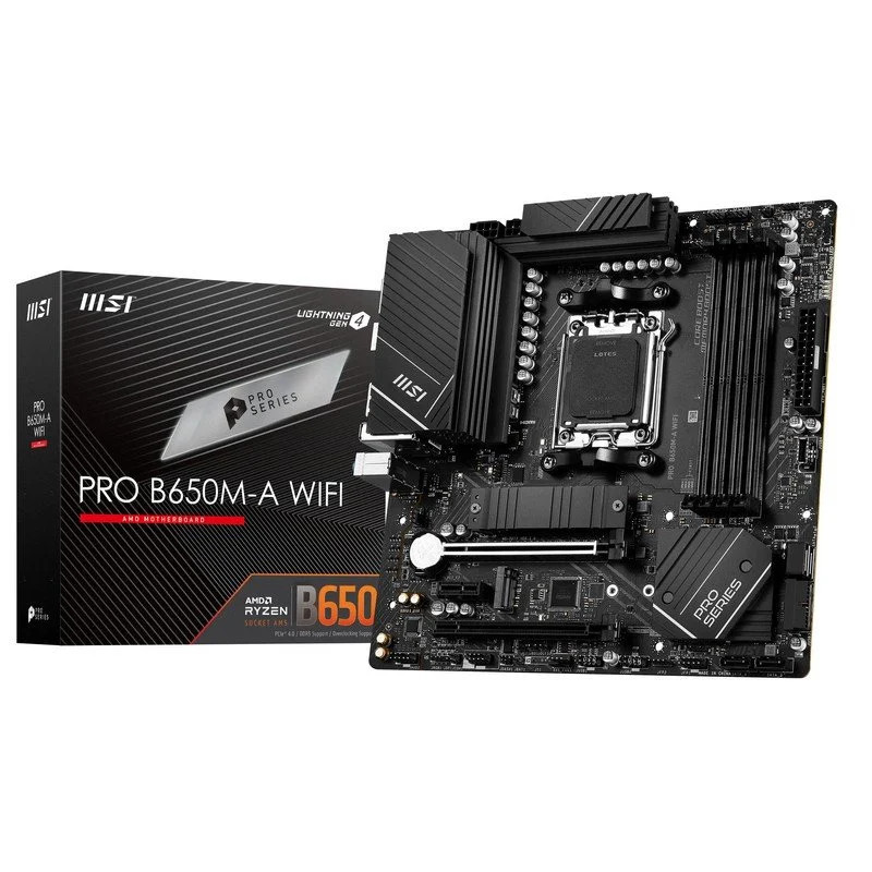 Detalle de MSI PRO B650M-A WIFI: placa base para Ryzen 7000 con conectividad integrada y DDR5