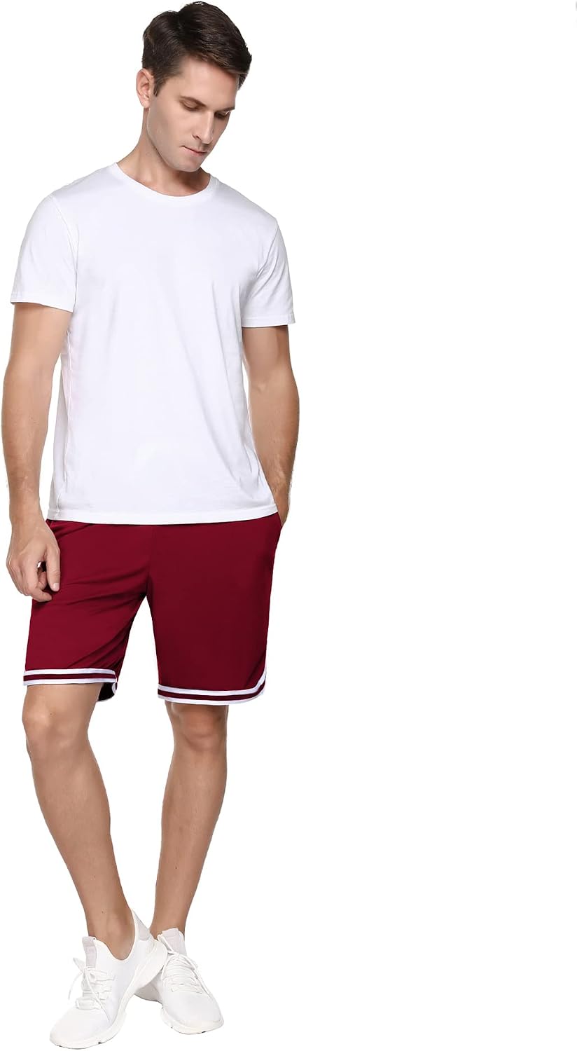 Thumbnail 3 de Litherday Shorts de Sport Homme en coton – Short à cordon avec poches, rayé, séchage rapide et léger