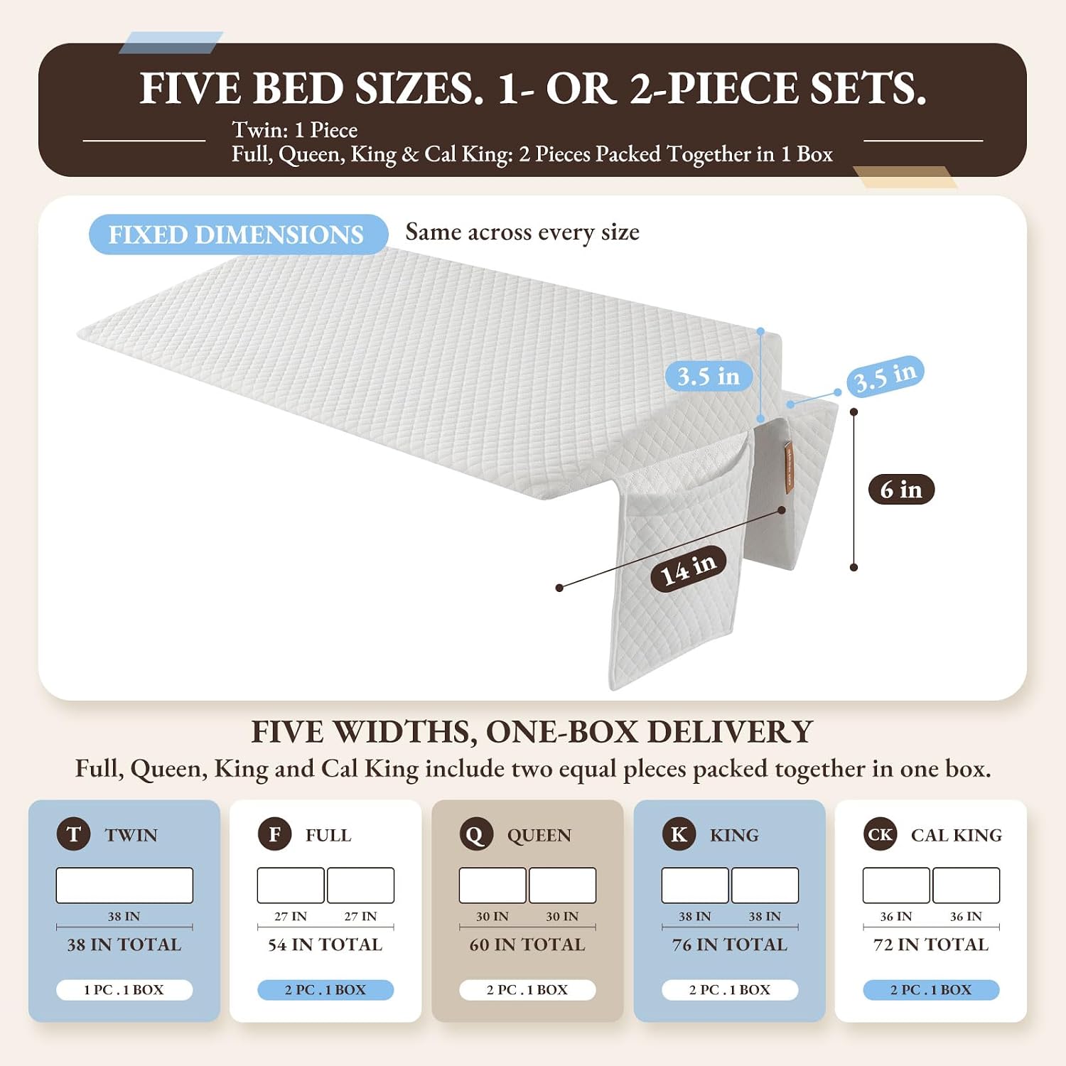 Detalle 1 de Bed Wedge Pillow, 27-Inch