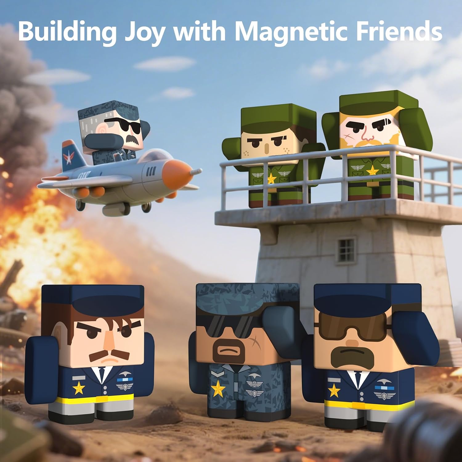 Detalle de GobiDex 6PCS Magnetic Action Figures Playset