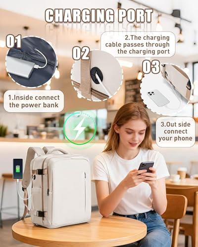 Thumbnail 7 de SZLX Mochila de viaje de cabina 40x30x20 (Ryanair/Vueling/Wizz Air) con apertura 180° y compartimentos para portátil