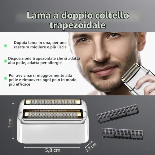 Thumbnail 1 de Lamine e lame di ricambio YAZIYIR per BaBylissPRO FXFS2 – 2 pezzi in metallo (Argento)