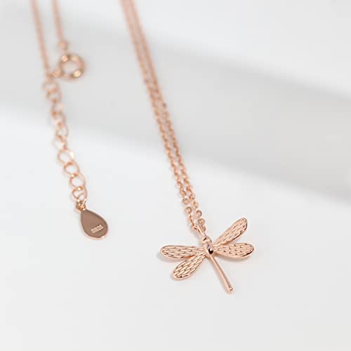 Detalle de Meissa Libellula: Collana in Argento 925 con charm plissettato in Oro rosa — stile e significato