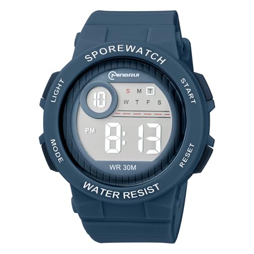 Detalle de OFFCUP Reloj Infantil LED: reloj digital para niños 3–11 años, resistente al agua 30 m, azul