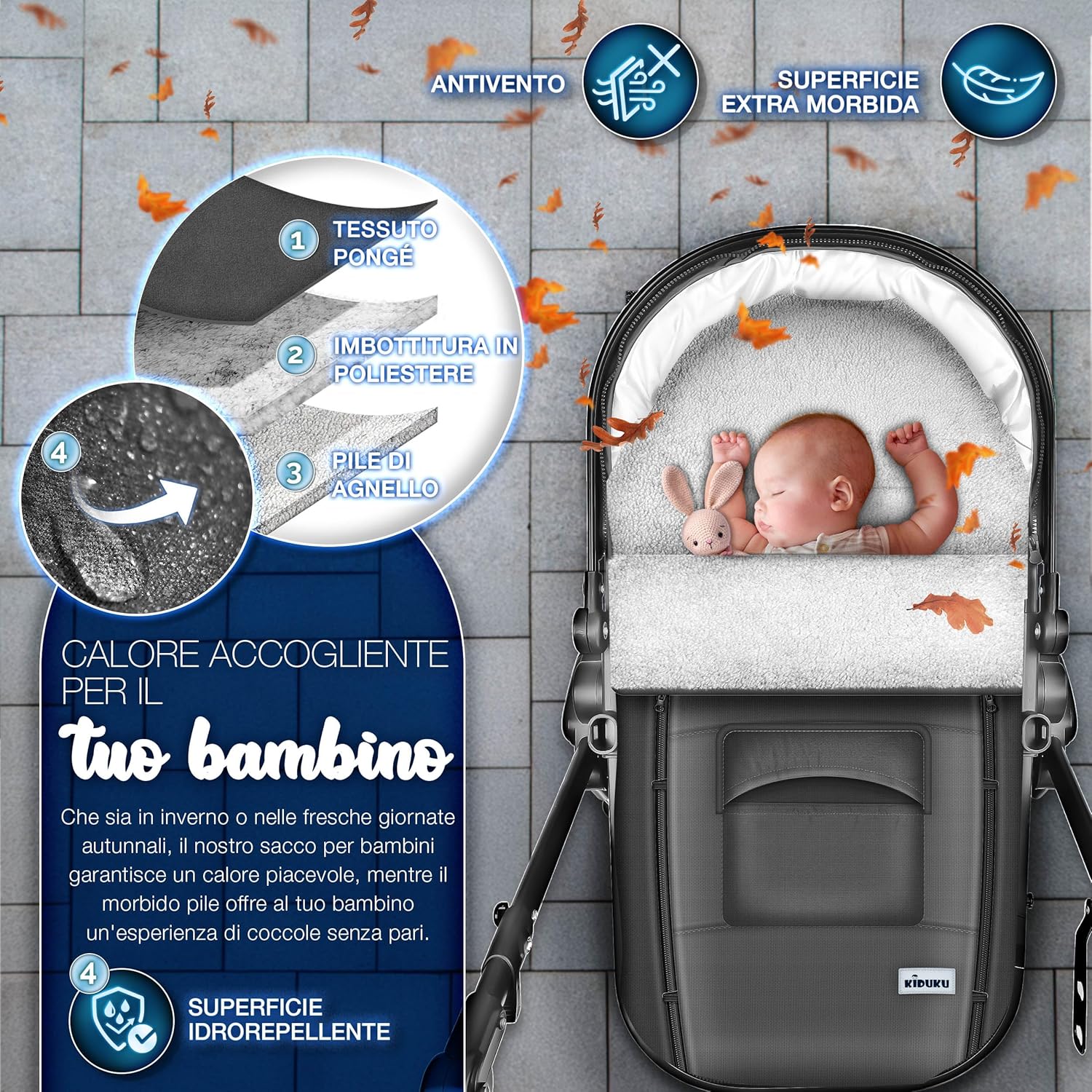 Thumbnail 4 de KIDUKU Sacco Passeggino Universale 30°C
