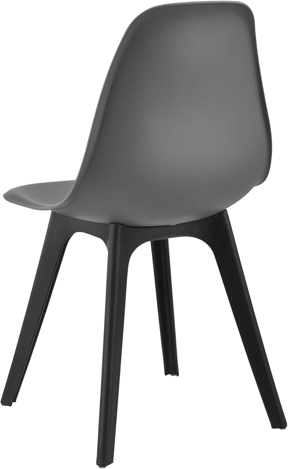 Thumbnail 4 de [en.casa] Set de 4 chaises design en plastique gris et noir, 83 x 54 x 48 cm