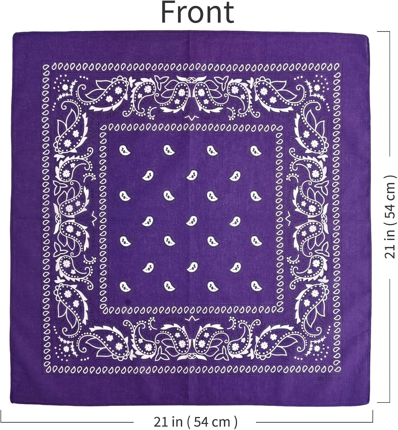 Detalle de APIGANIZ 100% Cotton Paisley Bandanas, 21 x 21 Inches, Set of 6