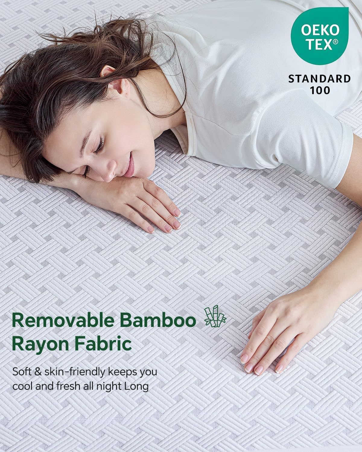 Detalle 2 de Twin Memory Foam Mattress Topper, 3-inch