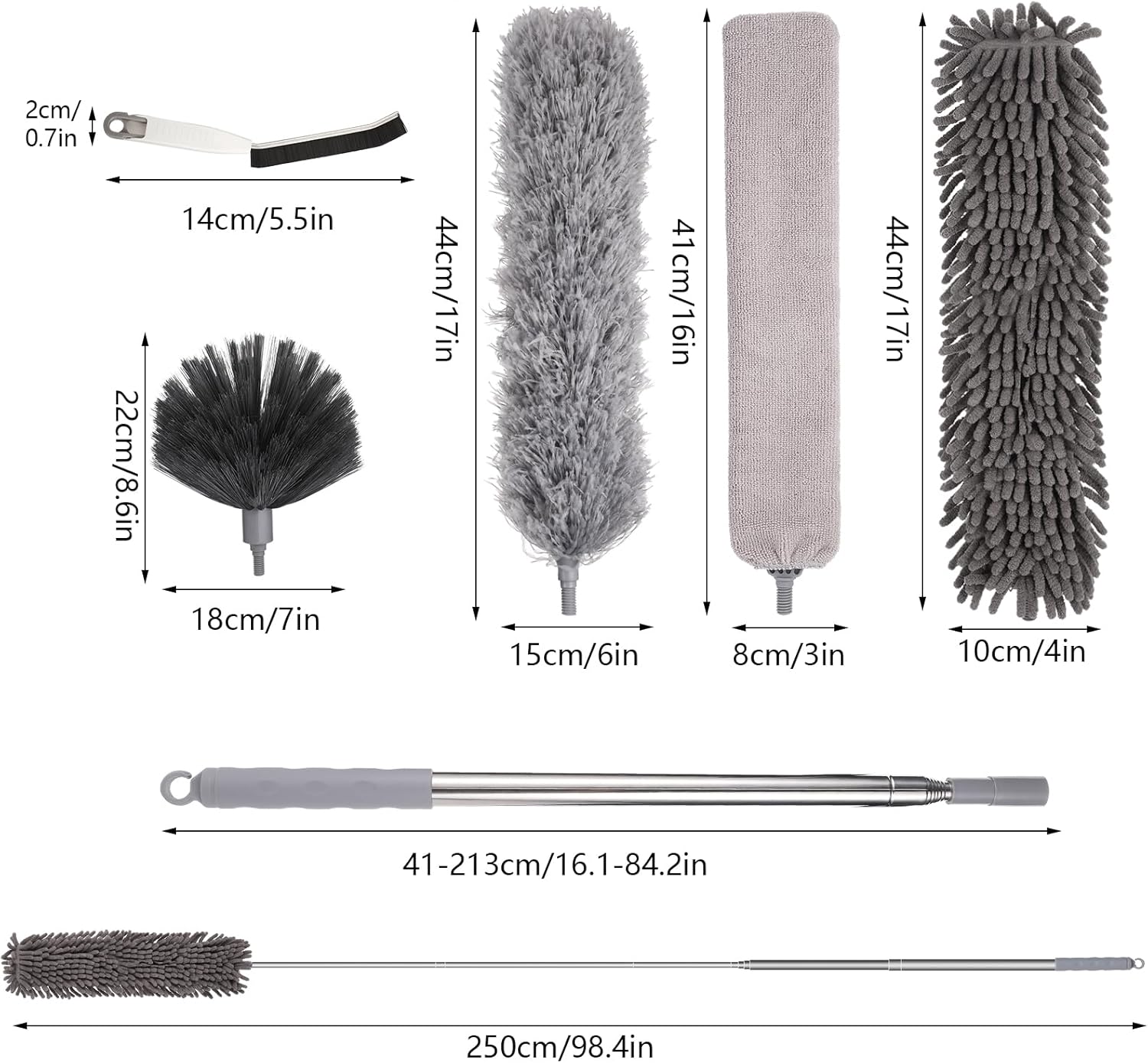 Thumbnail 3 de Feather Duster 7 PCS Extendable Cleaning Kit