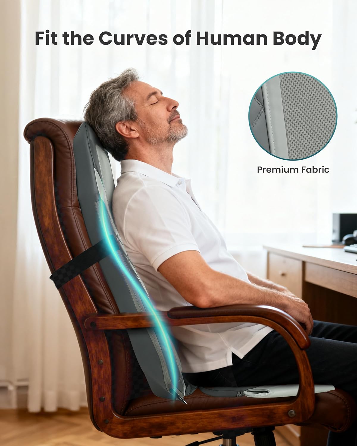 Thumbnail 6 de Snailax Shiatsu Back Massager with Heat: Full-Back, Deep Tissue Relief